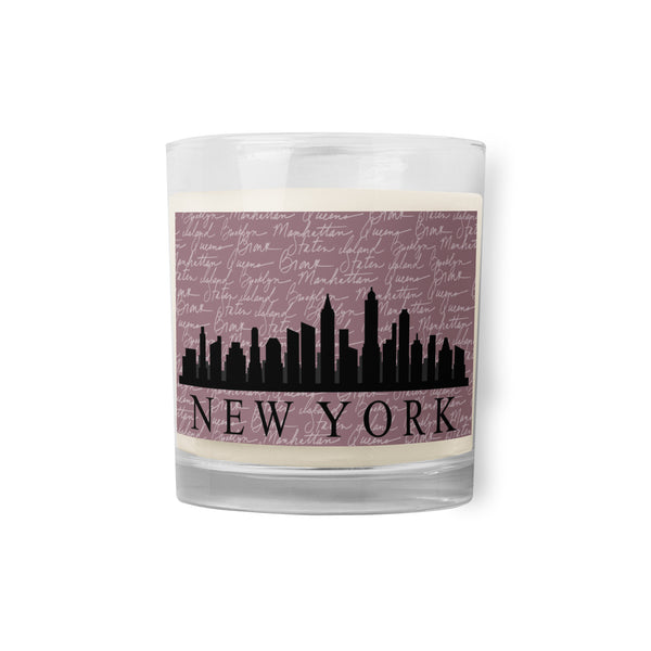 New York Glass jar soy wax candle Pura Vida