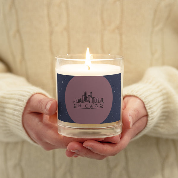 Chicago Glass jar soy wax candle Pura Vida