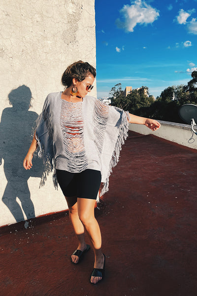 Zipolite Gray Long Top Pura Vida