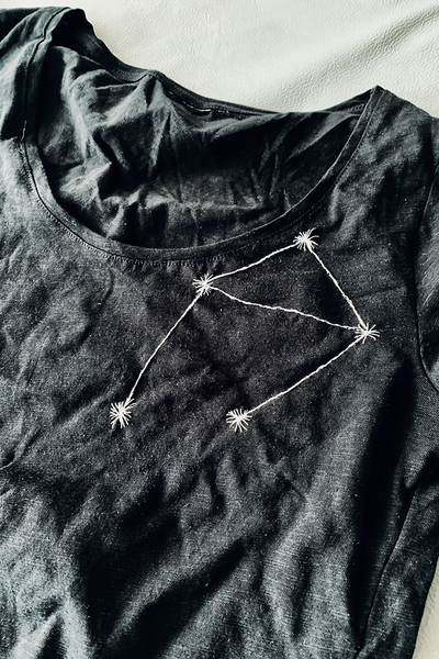 Constellation Embroidered T-Shirt Libra Woman Pura Vida
