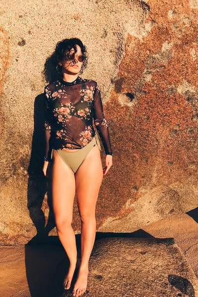 Mao Blue Mesh Top Pura Vida