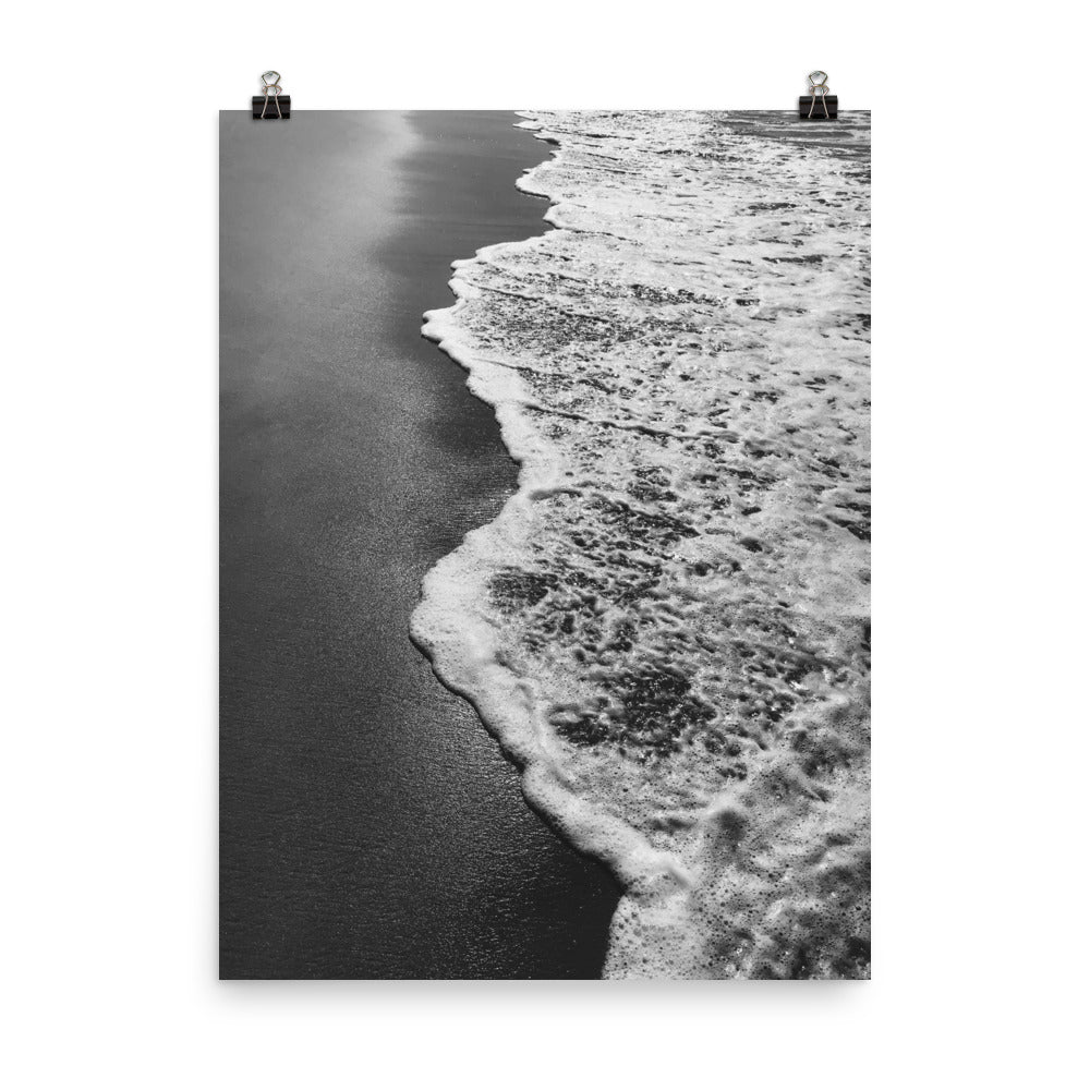 Puerto Escondido Waves Black and White Photo print poster Pura Vida