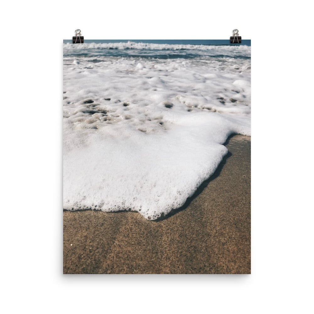 Puerto Escondido Ocean Foam Photo paper poster Pura Vida