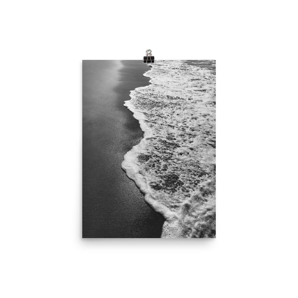 Puerto Escondido Waves Black and White Photo print poster Pura Vida
