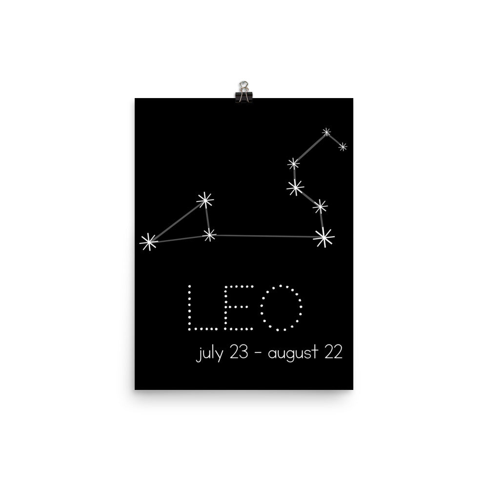 Leo Constellation Zodiac Nursery Poster Pura Vida