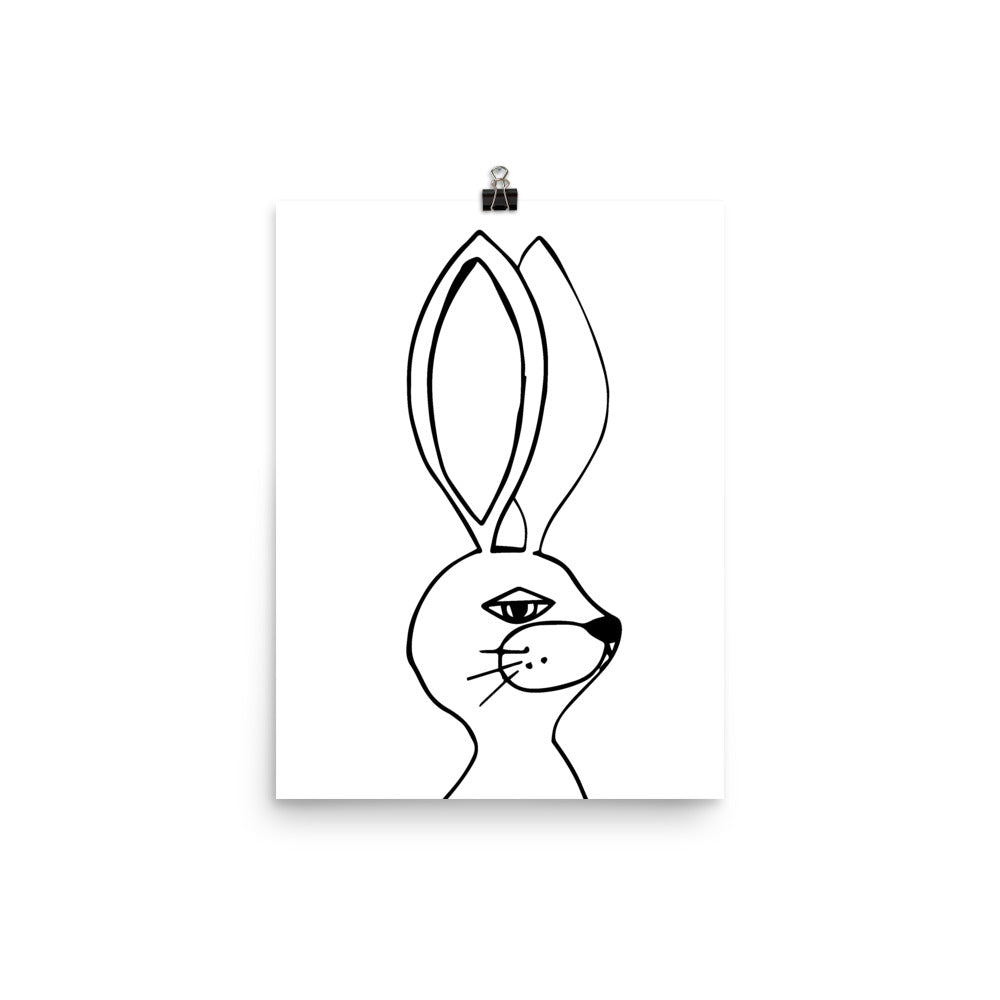 Bunny Portrait Nursery Art Print Pura Vida