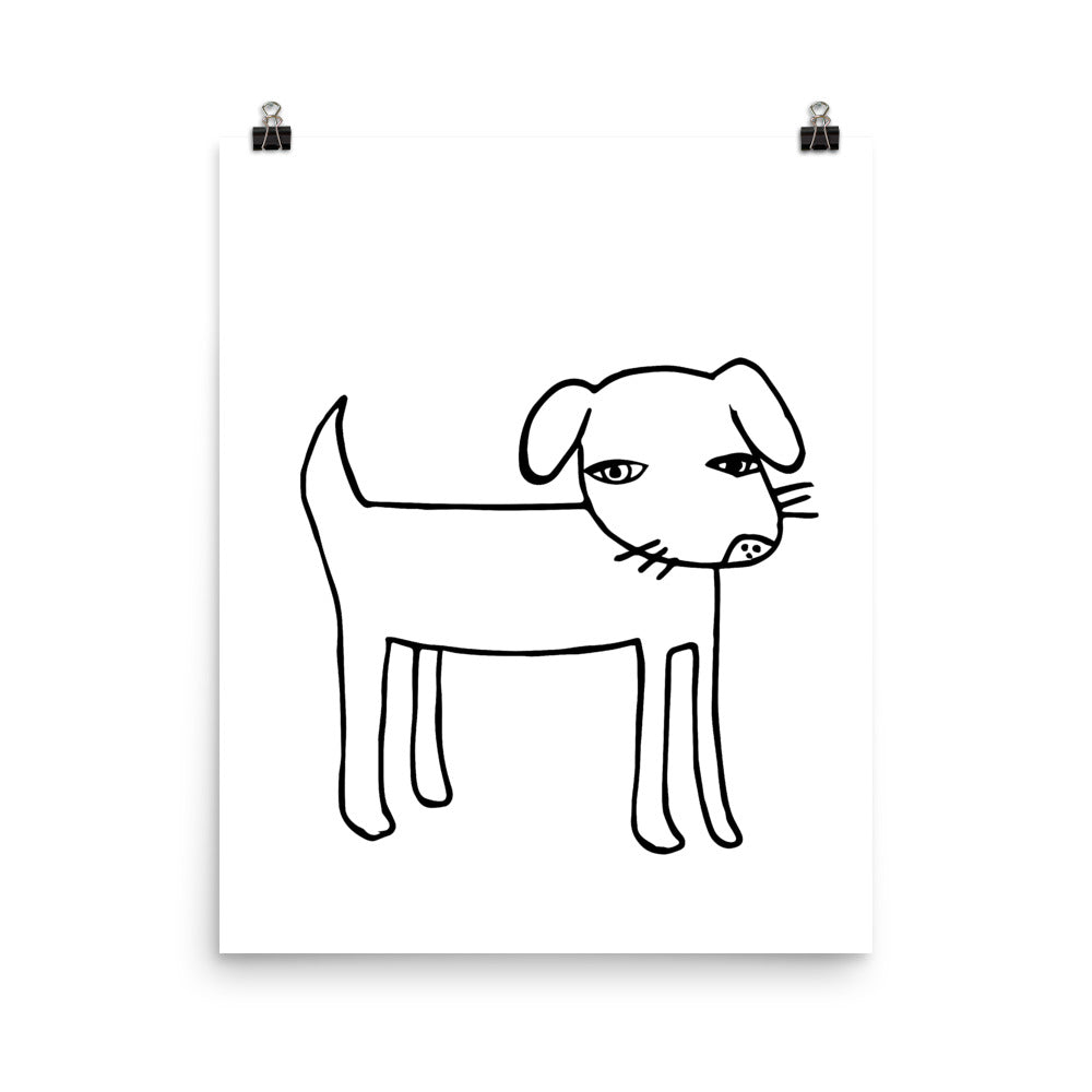 Black and White Dog Nursery Art Print Pura Vida