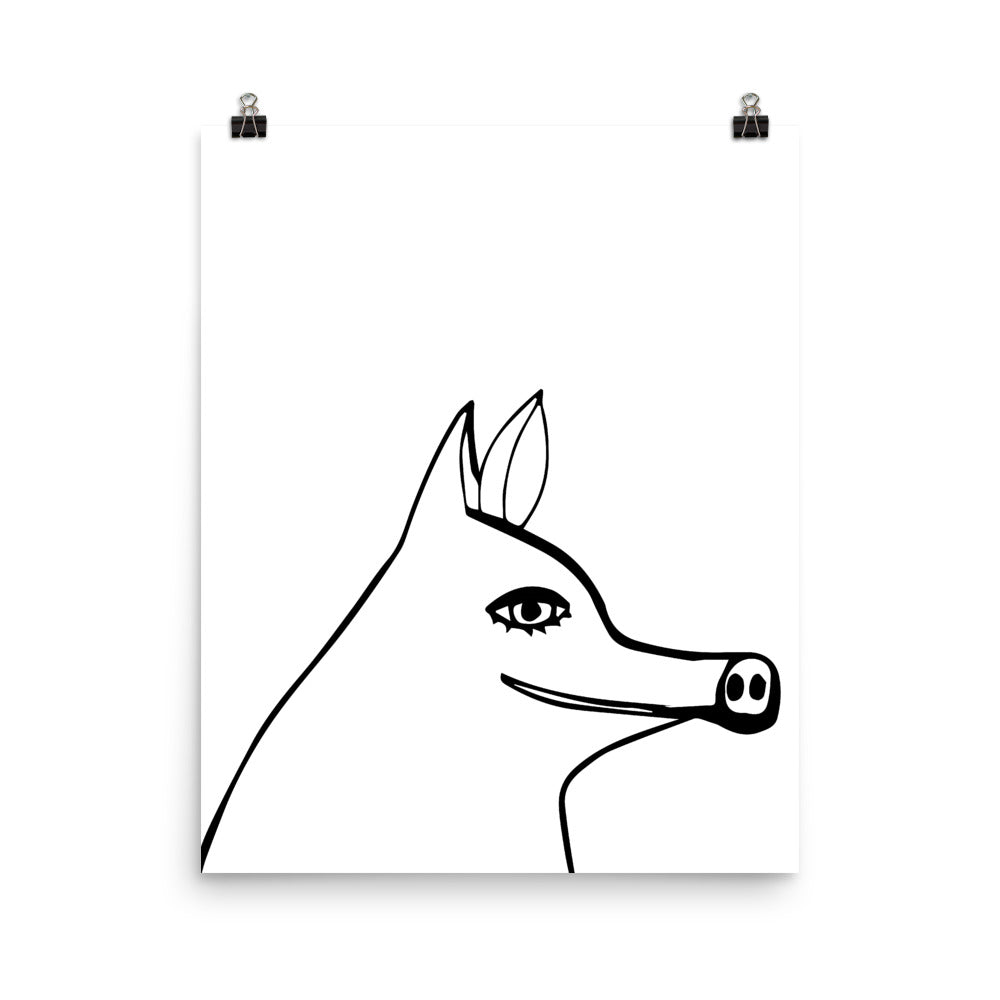 Pig Portrait Nursery Art Print Pura Vida