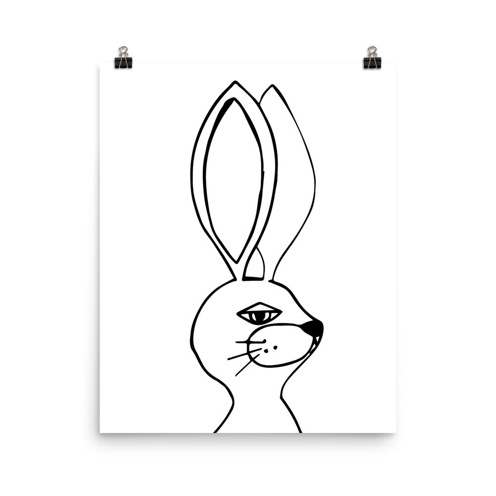 Bunny Portrait Nursery Art Print Pura Vida