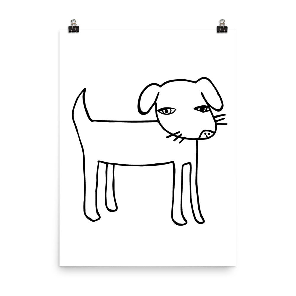 Black and White Dog Nursery Art Print Pura Vida