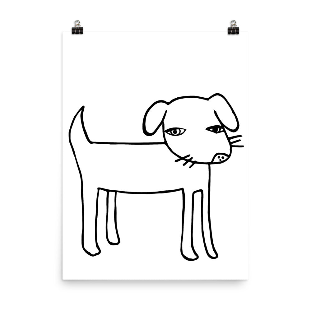 Black and White Dog Nursery Art Print Pura Vida