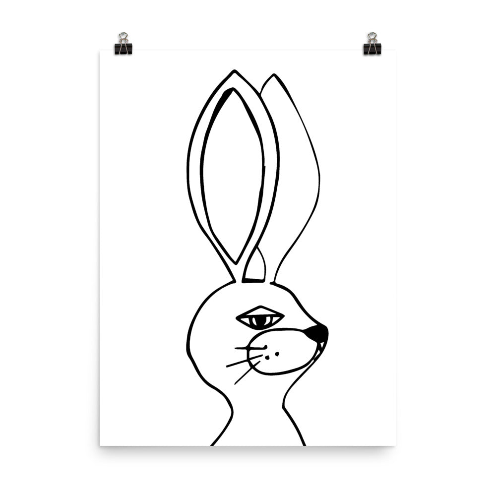 Bunny Portrait Nursery Art Print