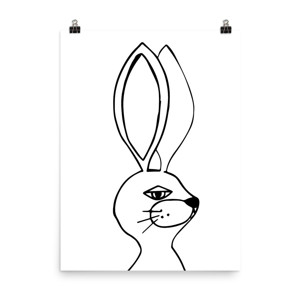 Bunny Portrait Nursery Art Print Pura Vida