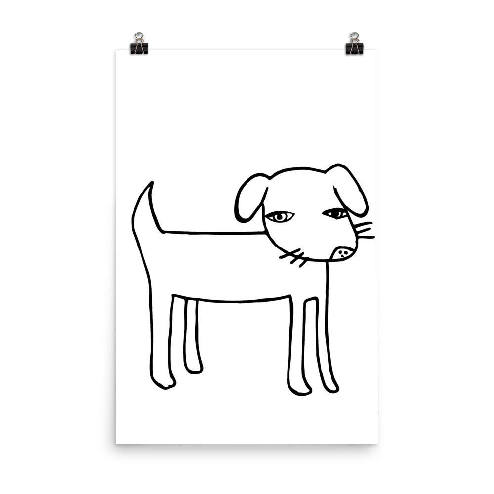 Black and White Dog Nursery Art Print Pura Vida