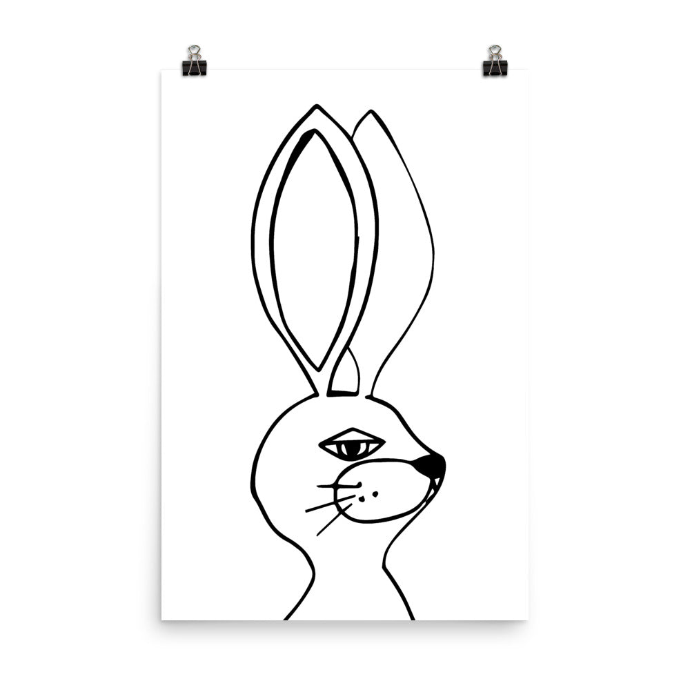 Bunny Portrait Nursery Art Print Pura Vida