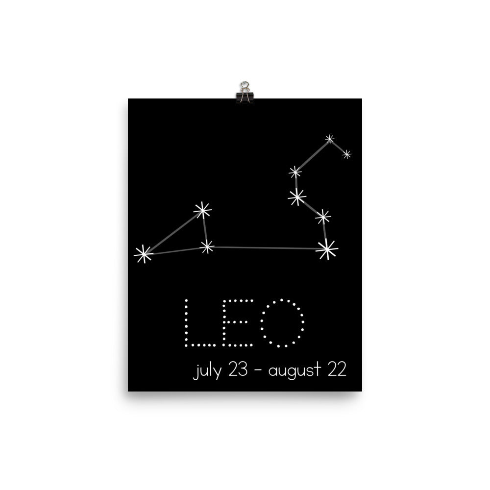 Leo Constellation Zodiac Nursery Poster Pura Vida