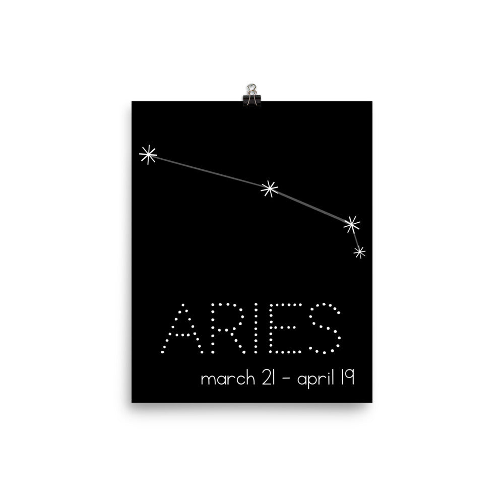 Aries Constellation Zodiac Nursery Poster Pura Vida