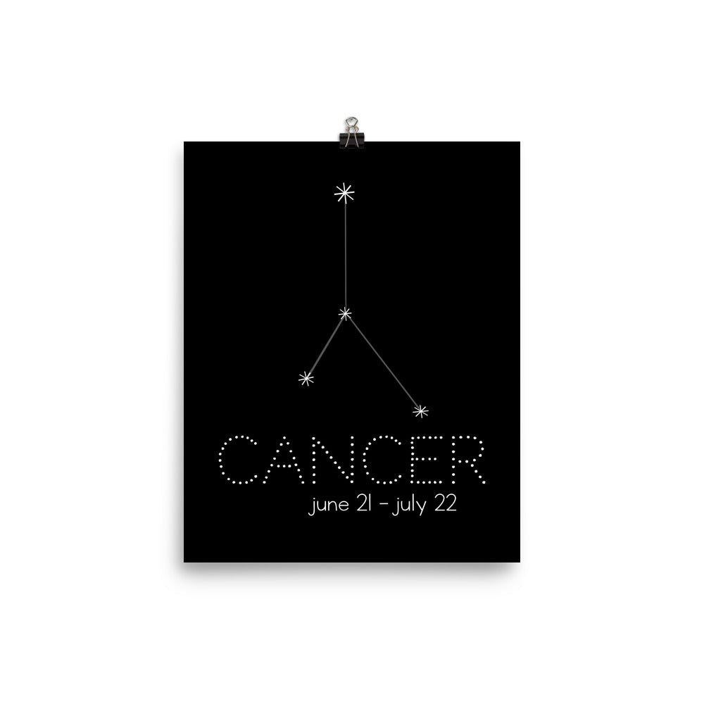 Cancer Constellation Zodiac Nursery Poster Pura Vida