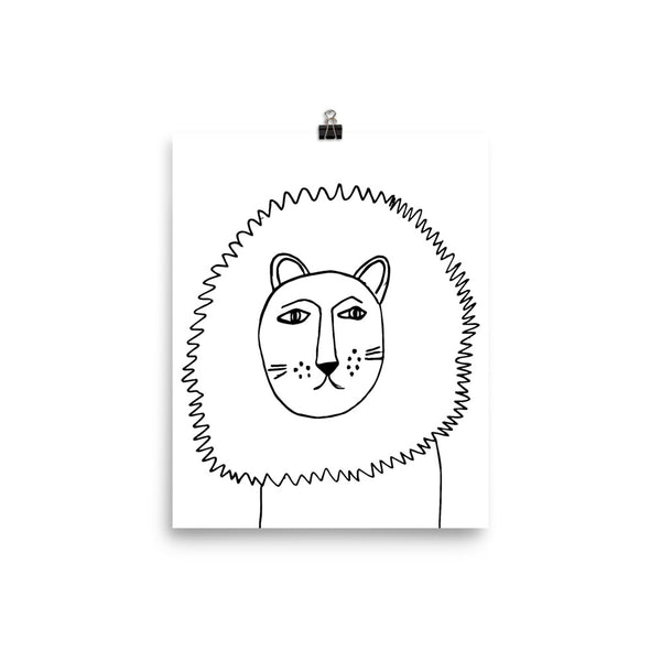 Lion Portrait Nursery Art Print Pura Vida