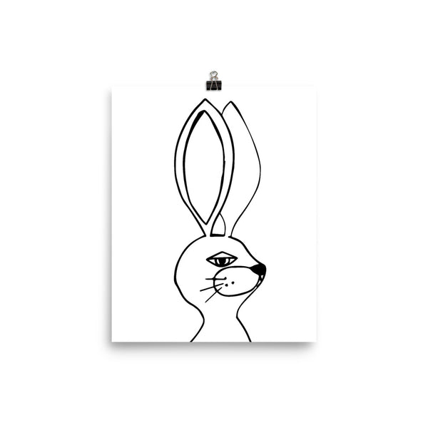 Bunny Portrait Nursery Art Print Pura Vida