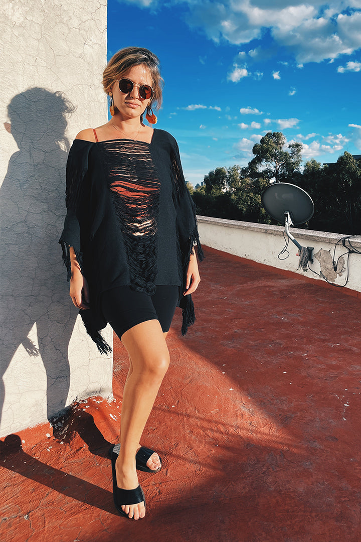 Zipolite Black Long Top Pura Vida