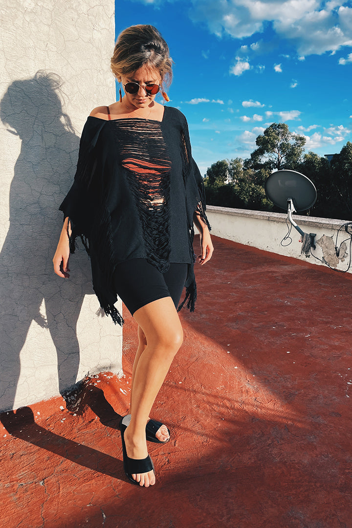 Zipolite Black Long Top Pura Vida