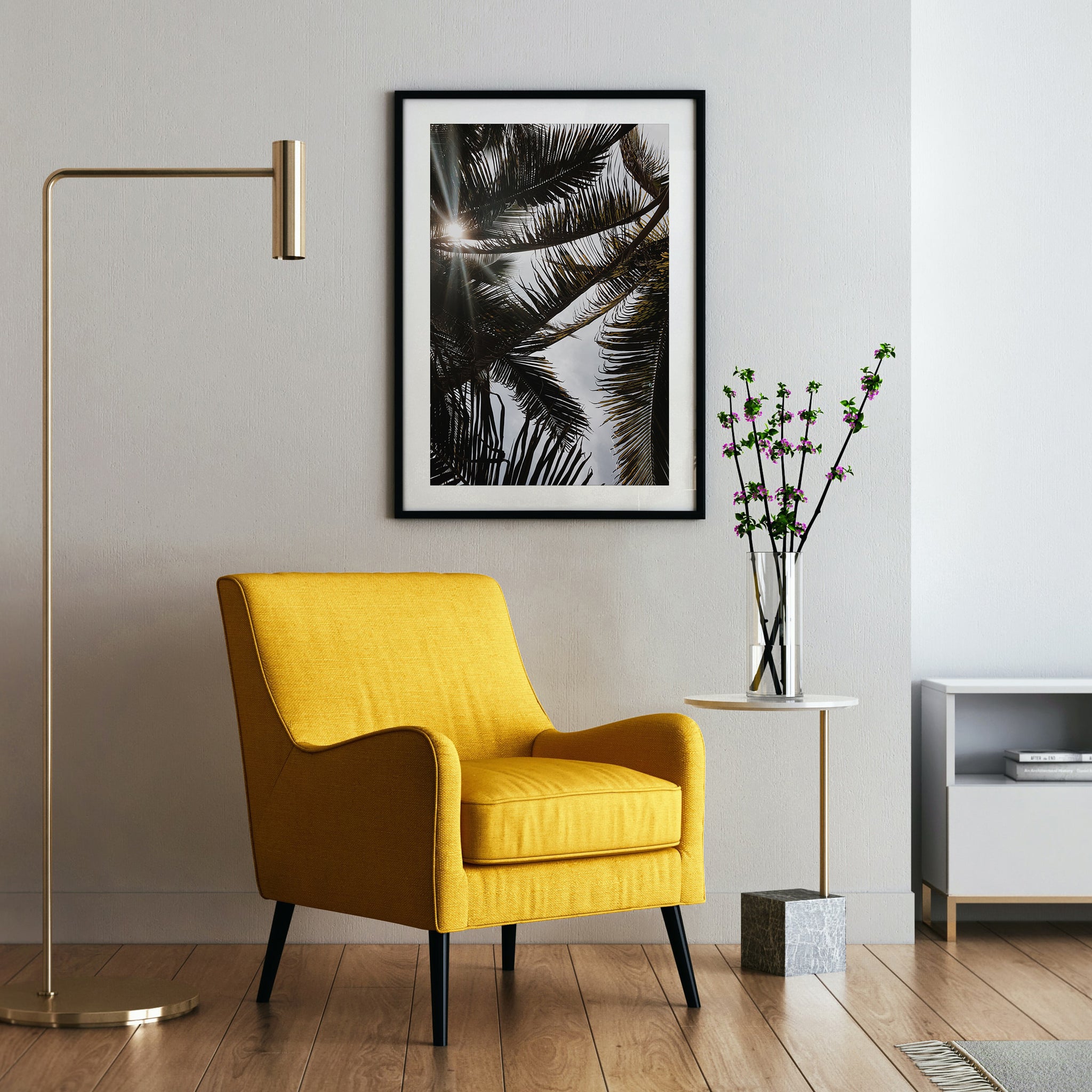 Puerto Escondido Palm Trees Photo paper poster Pura Vida