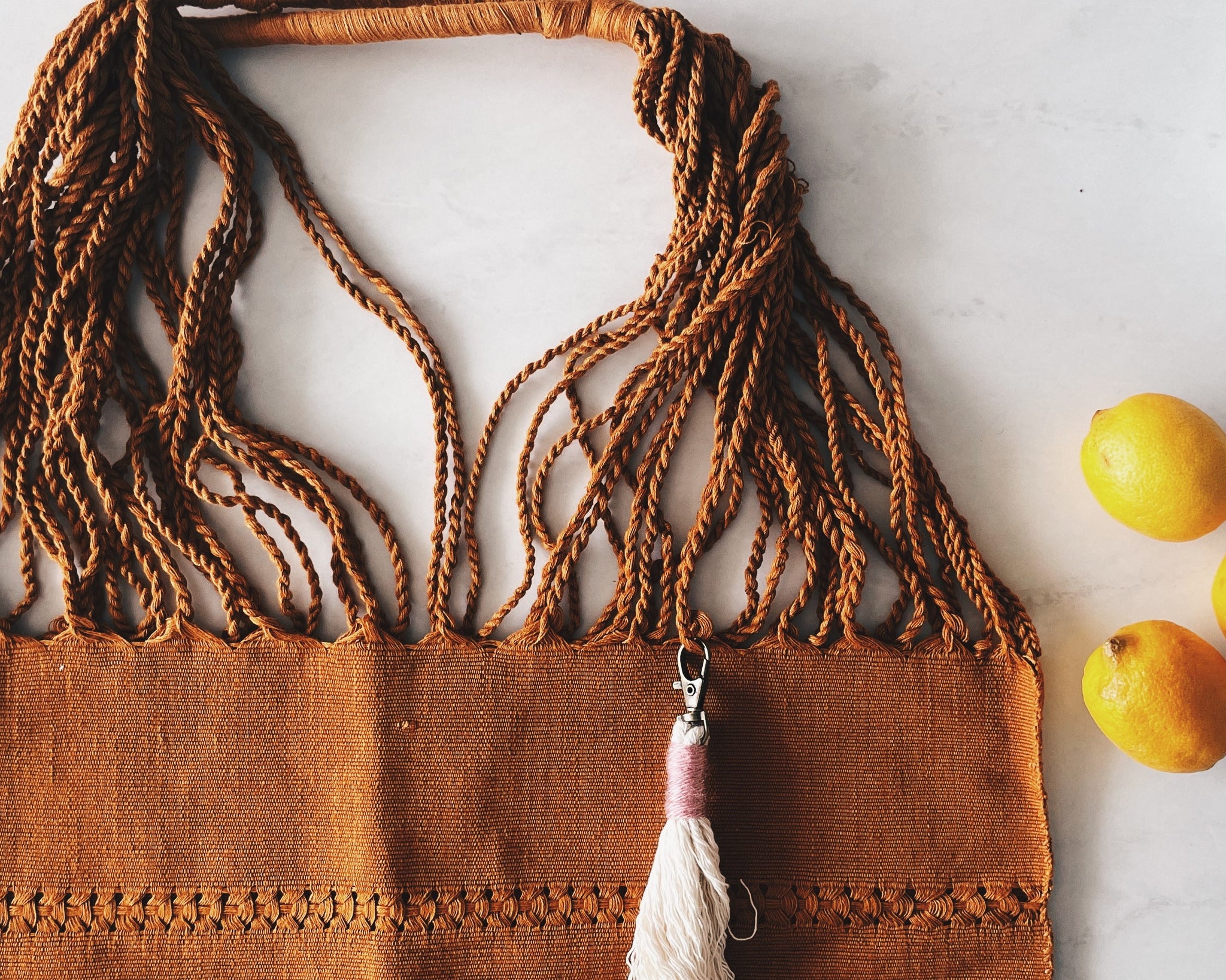 Mexican Cotton Loom Market Bag 16 x 14 in Pura Vida