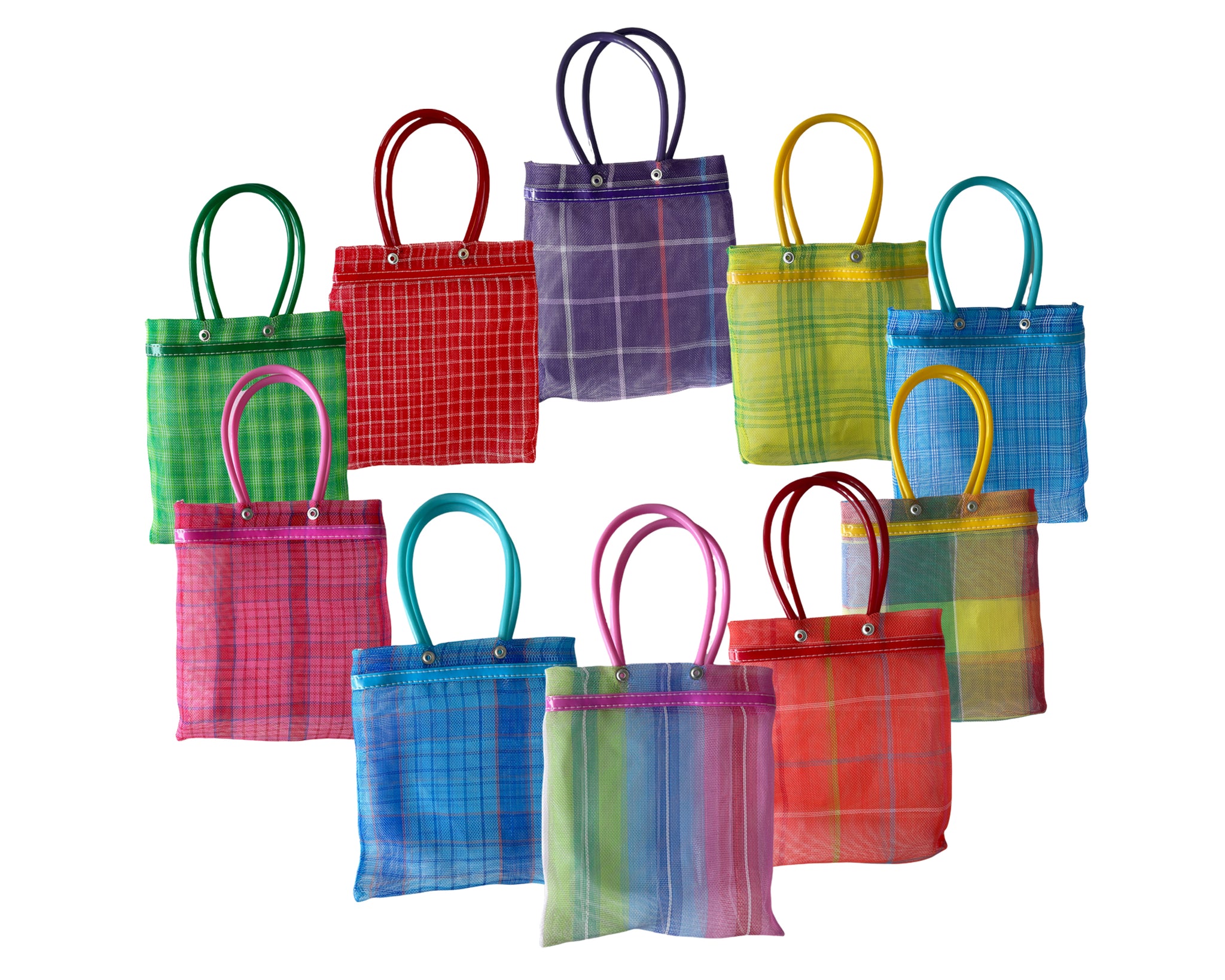 Mini Mexican Plastic Candy Purse Market Bag 7x7 in Pura Vida