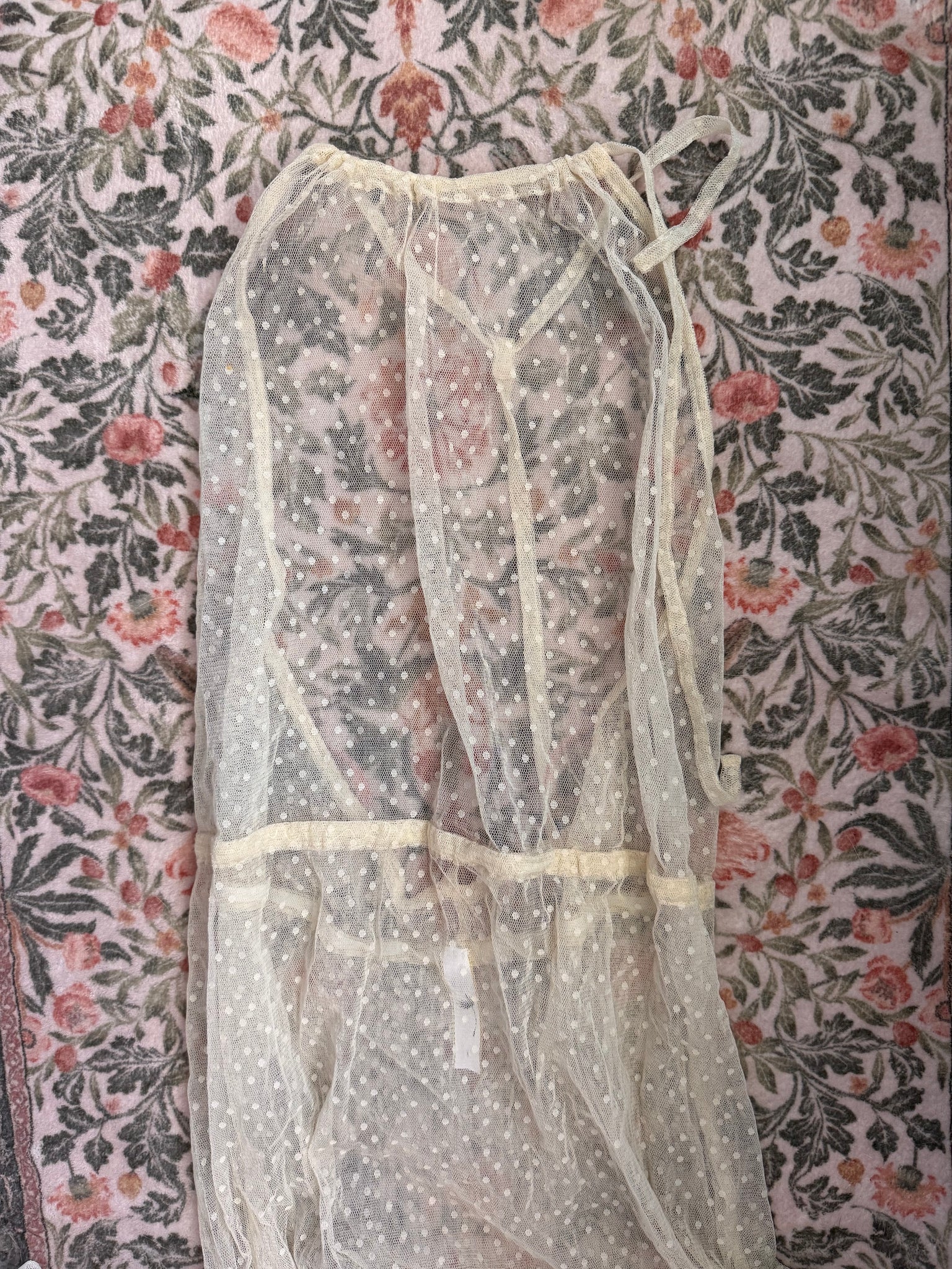 Ivory Chiffon Sheer Babydoll Halter Robe Regular Size Women's Swimsuit Coverup