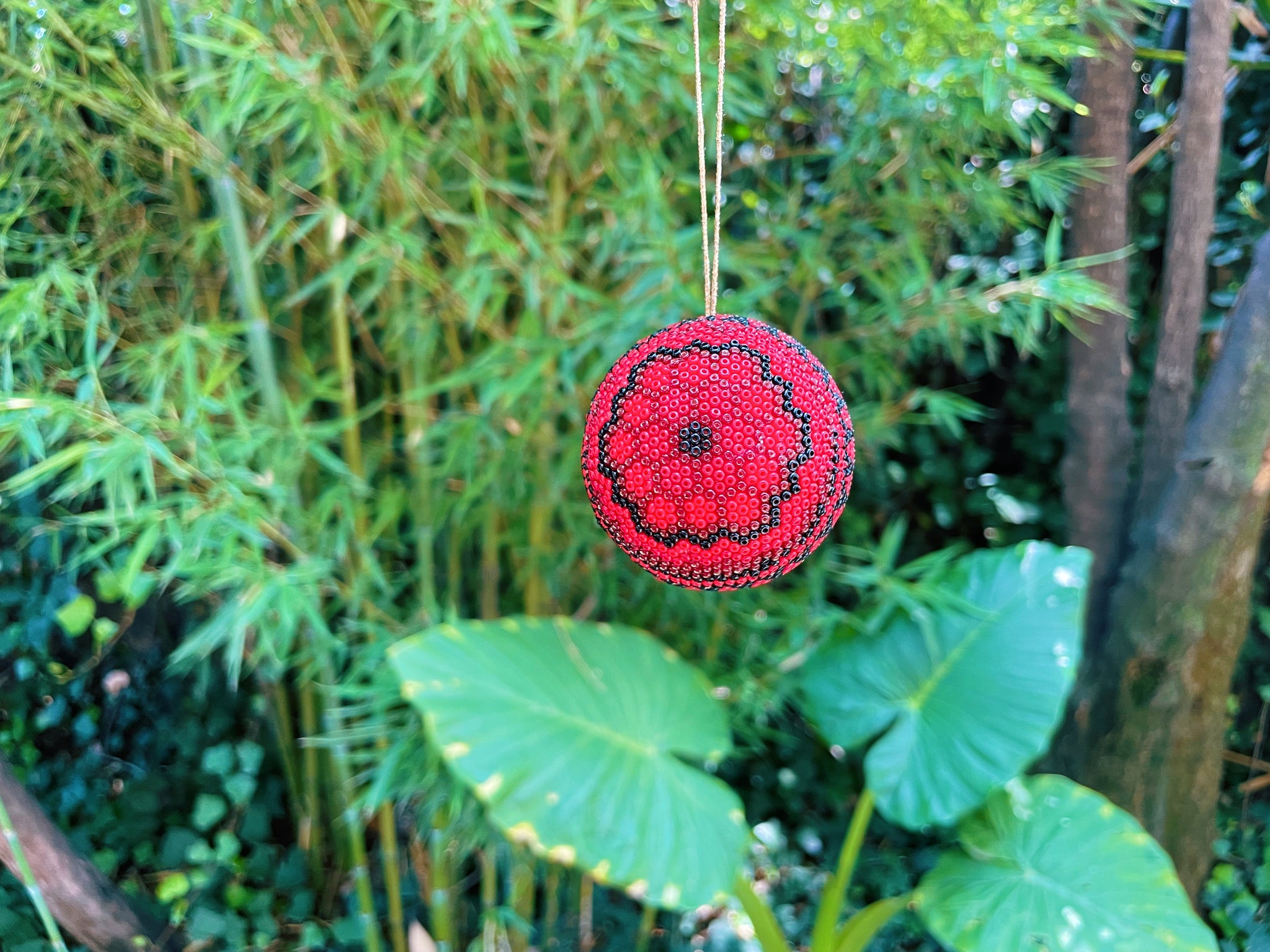 Mexican Huichol Ornament Ball | Mexican Christmas