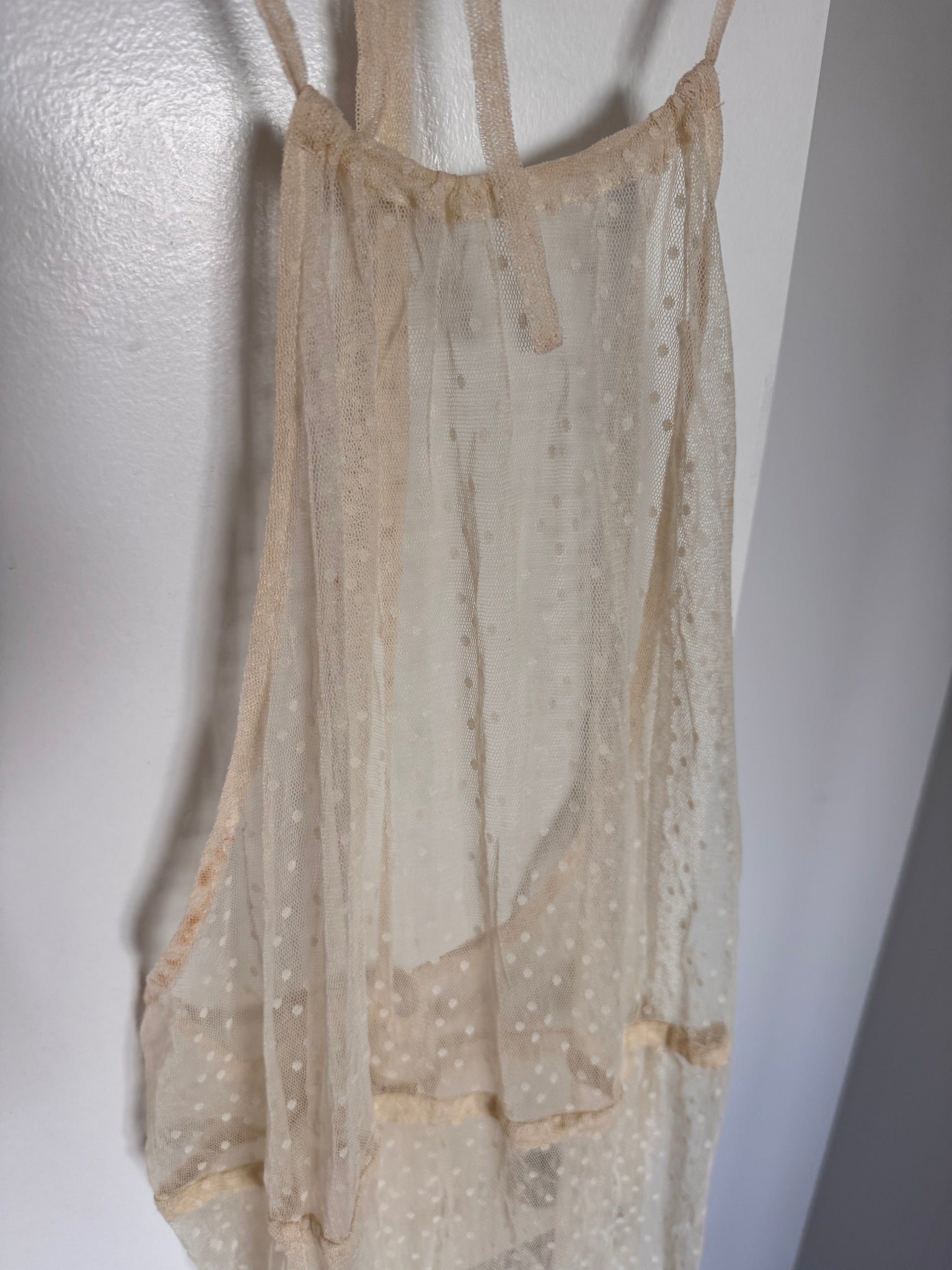 Ivory Chiffon Sheer Babydoll Halter Robe Regular Size Women's Swimsuit Coverup