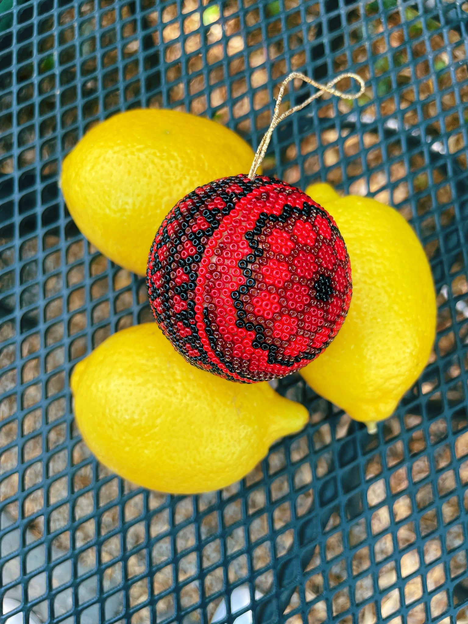 Mexican Huichol Ornament Ball | Mexican Christmas