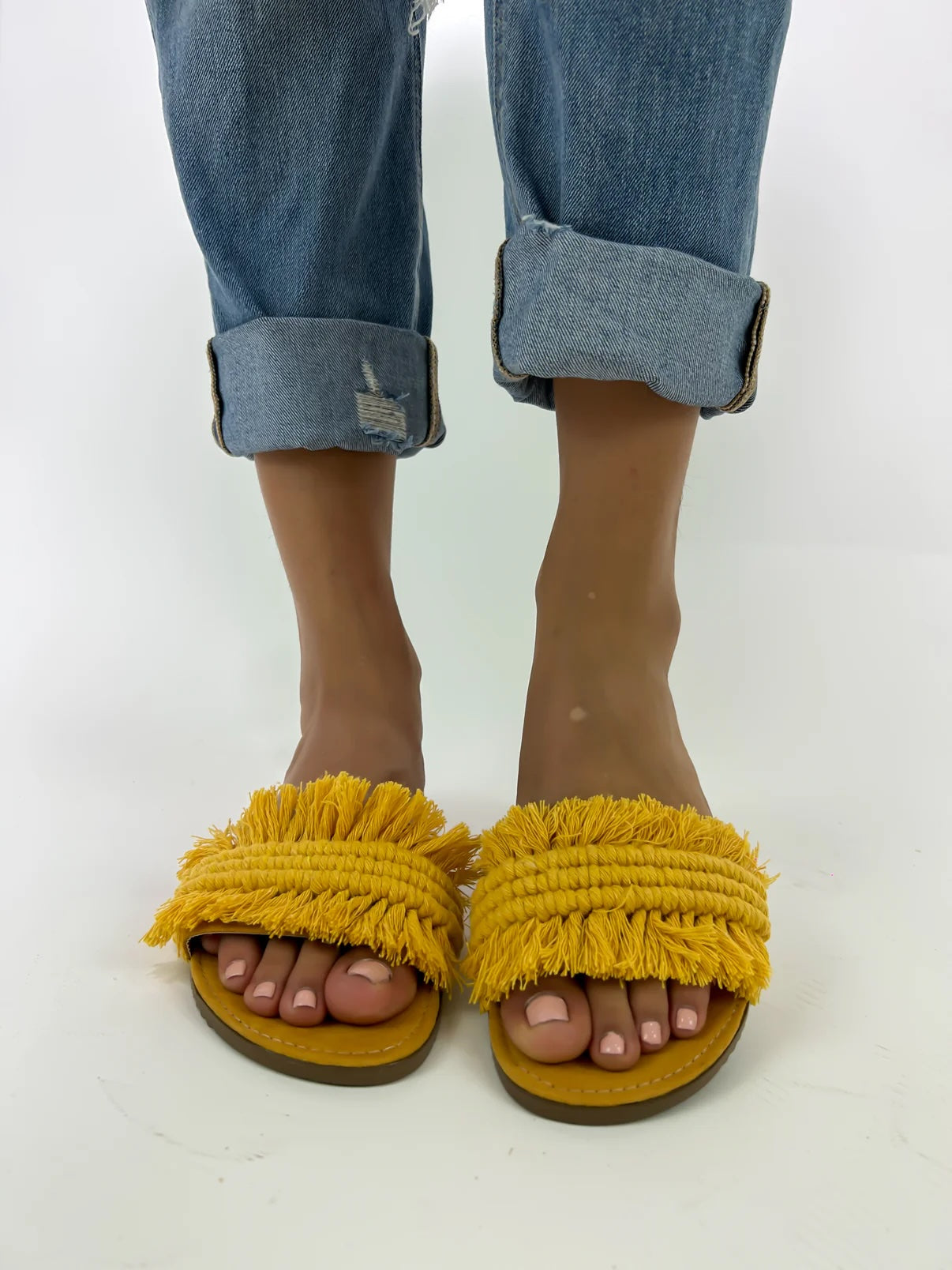 Handmade Mexican Yellow Macrame Sandals