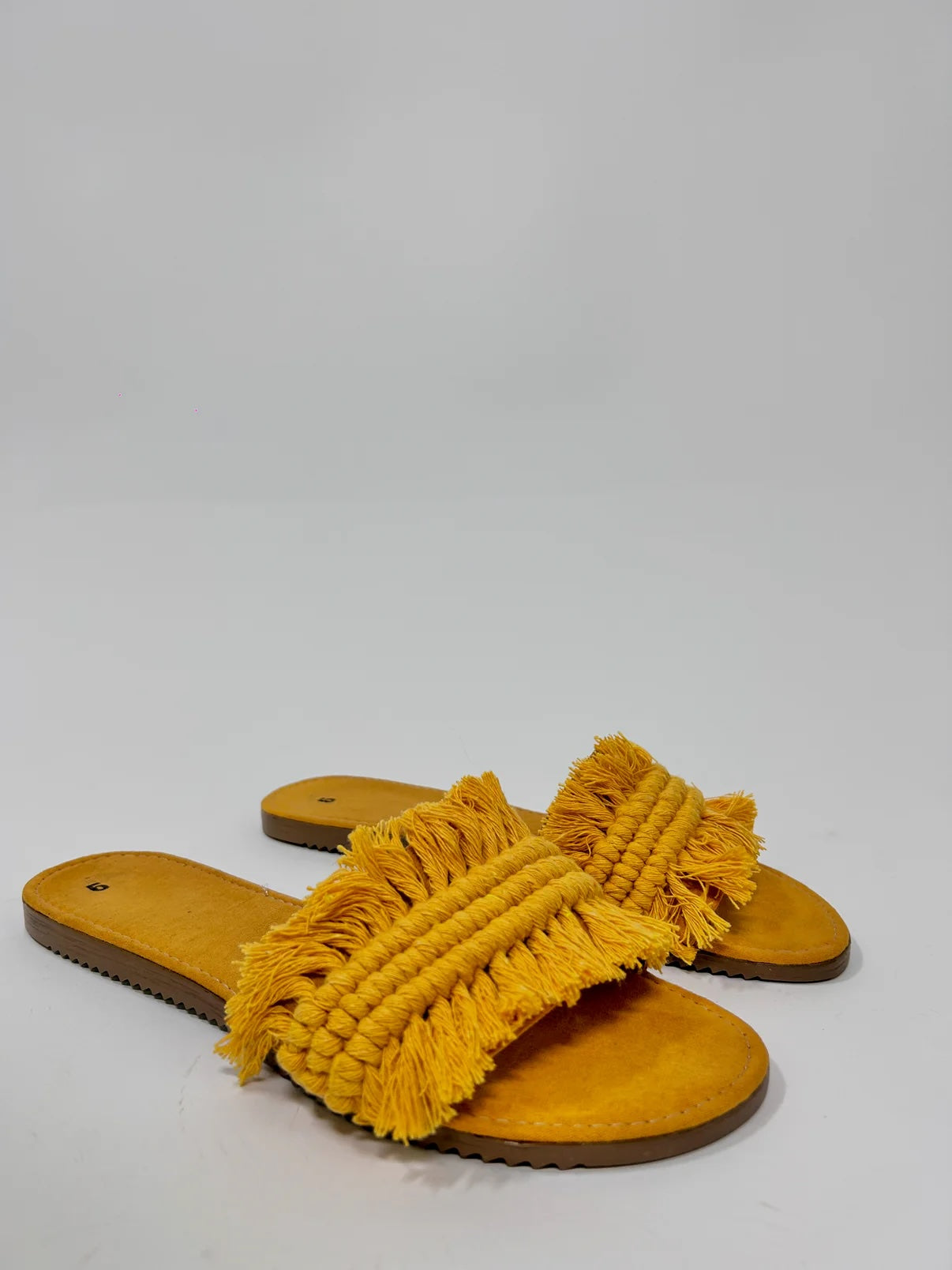 Handmade Mexican Yellow Macrame Sandals