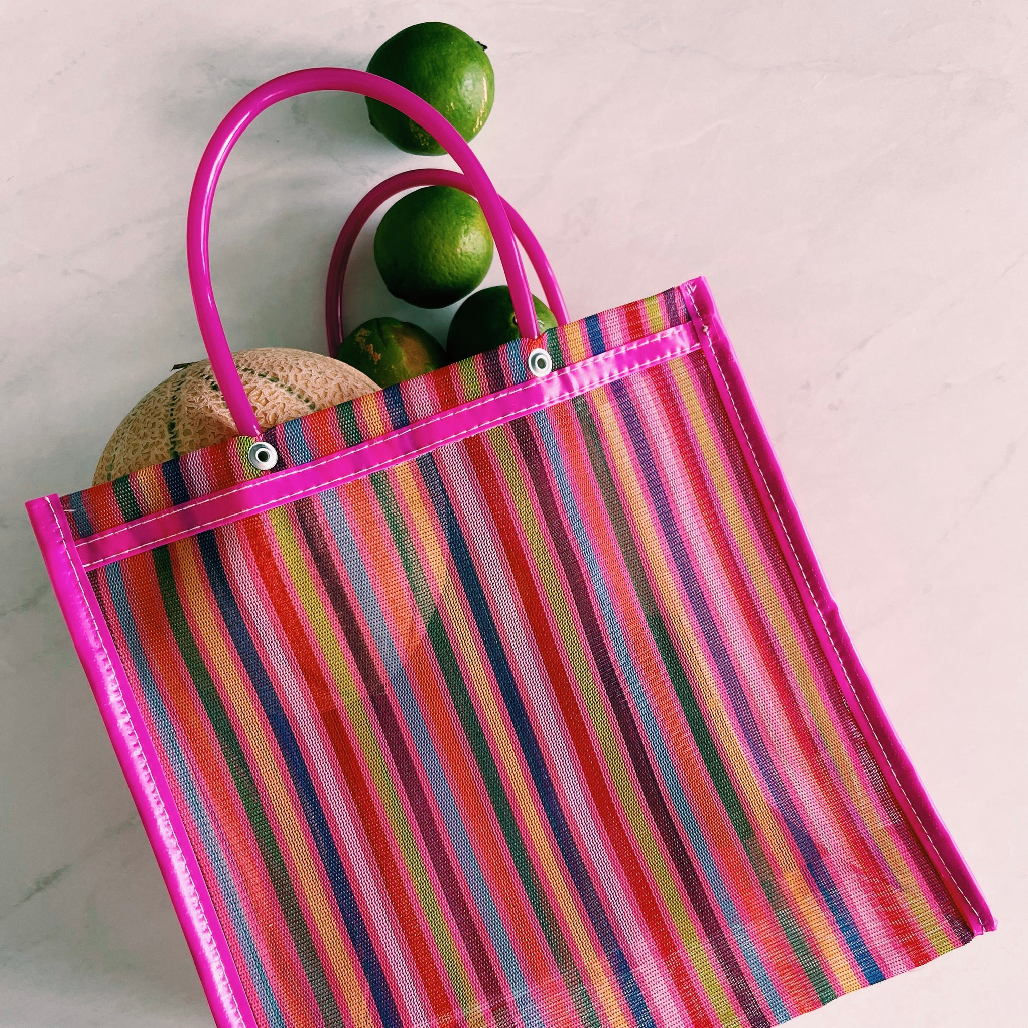 Green-blue purse. Woven Mexican bag. Handmade plastic bag. Beach tote. –  Maria Bonita Artisan Boutique