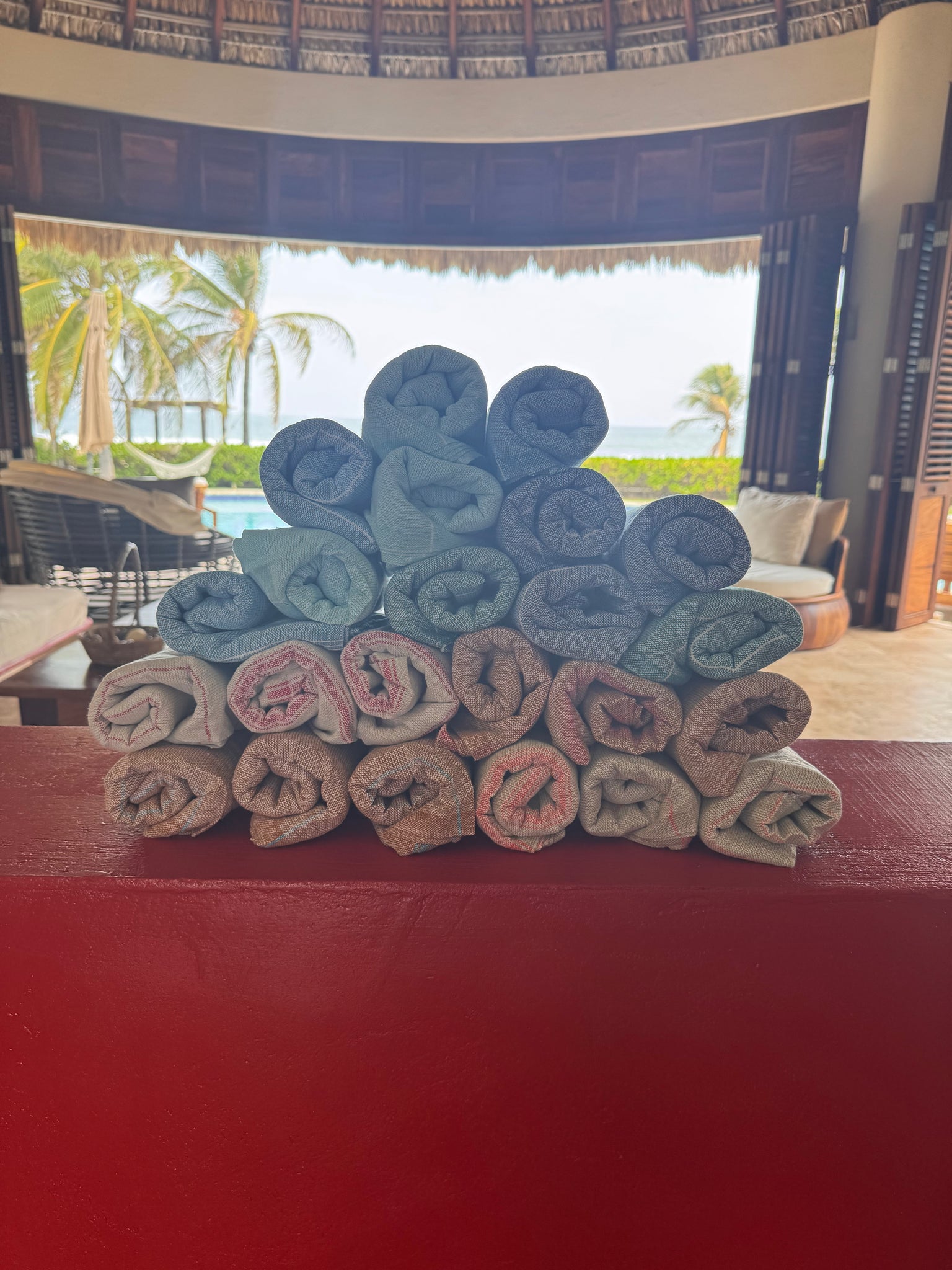 Embroidered Mexican Cotton Beach Towel | Quick Dry Travel Towel (5'8" x 2')