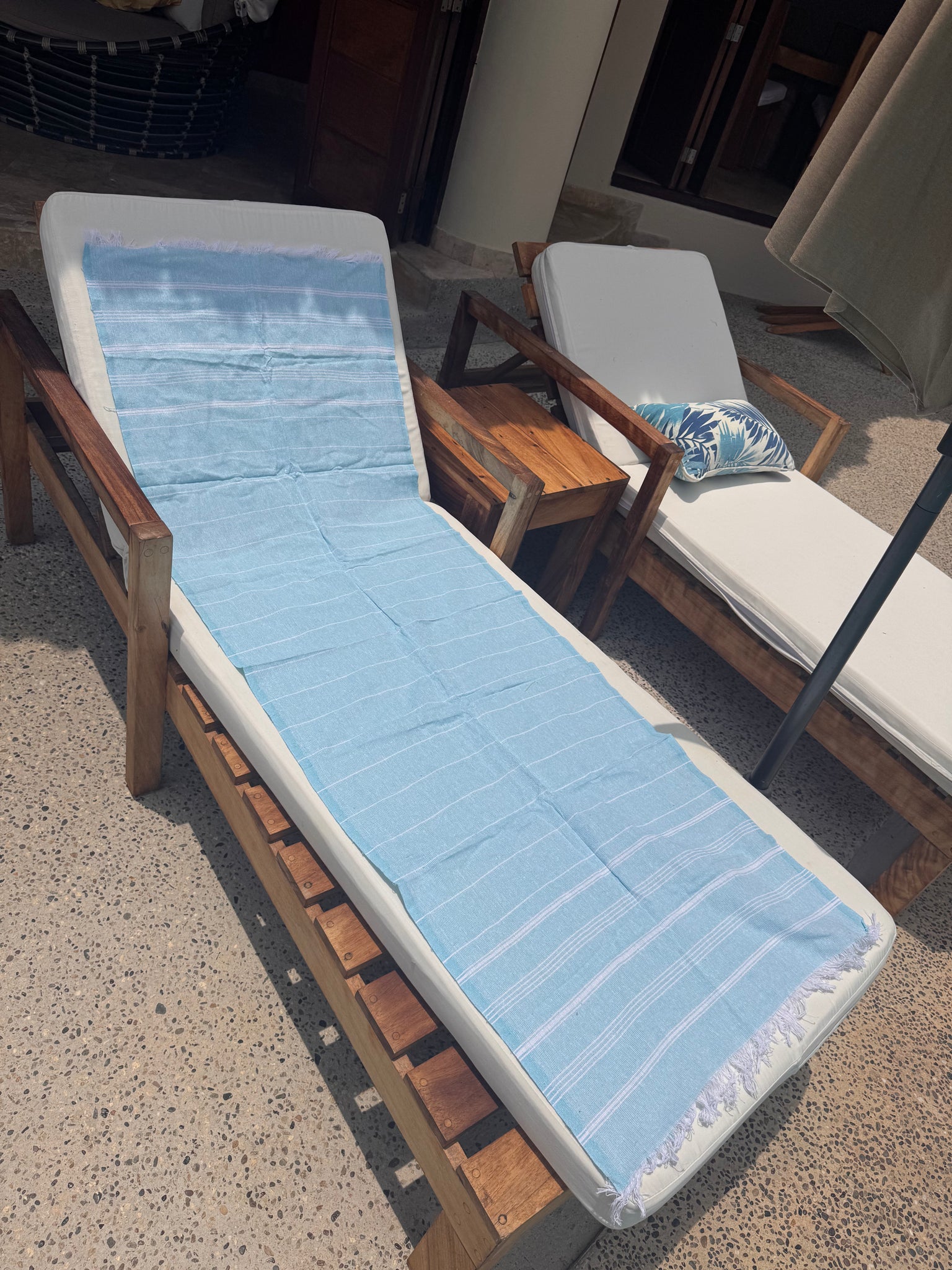Embroidered Mexican Cotton Beach Towel | Quick Dry Travel Towel (5'8" x 2')
