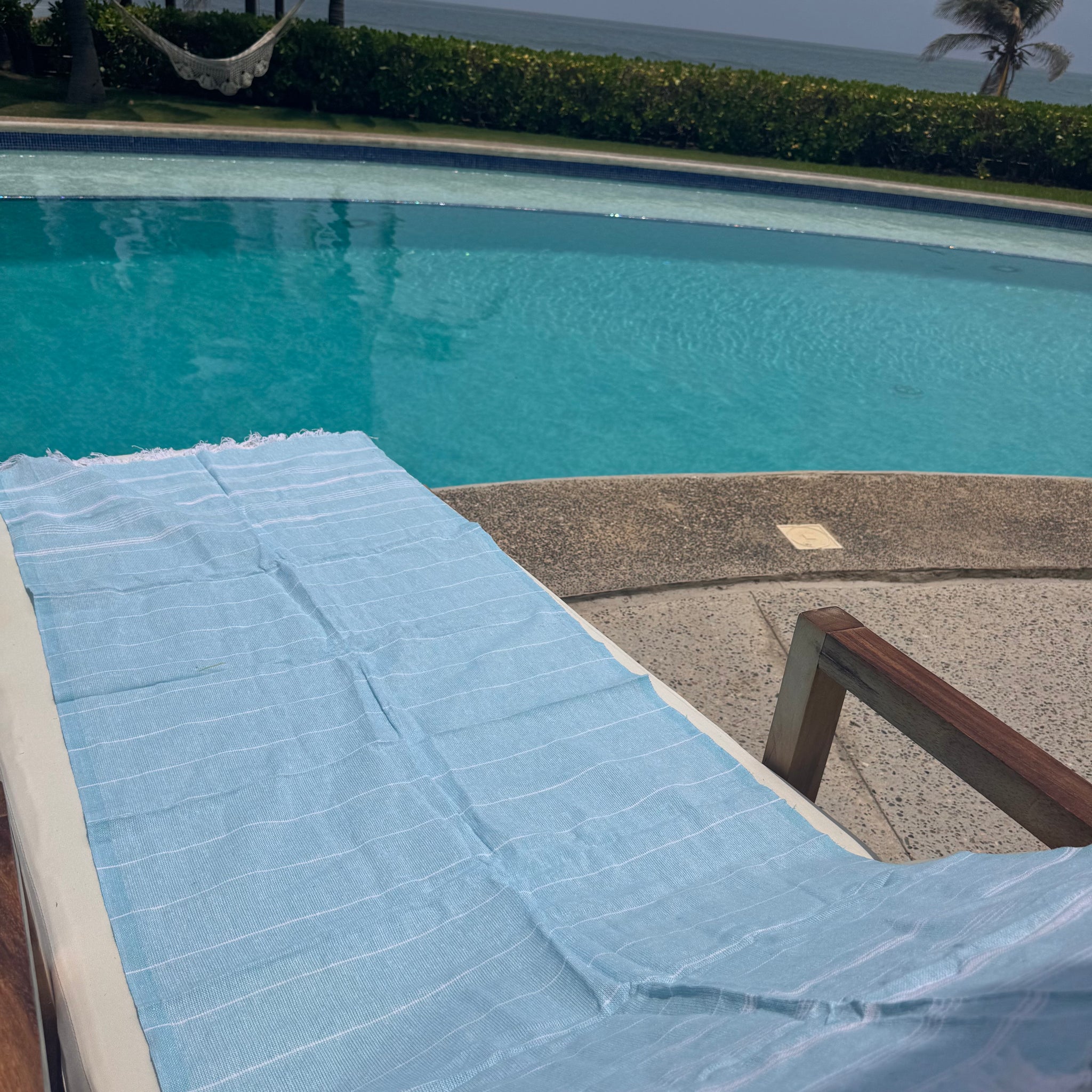 Embroidered Mexican Cotton Beach Towel | Quick Dry Travel Towel (5'8" x 2')