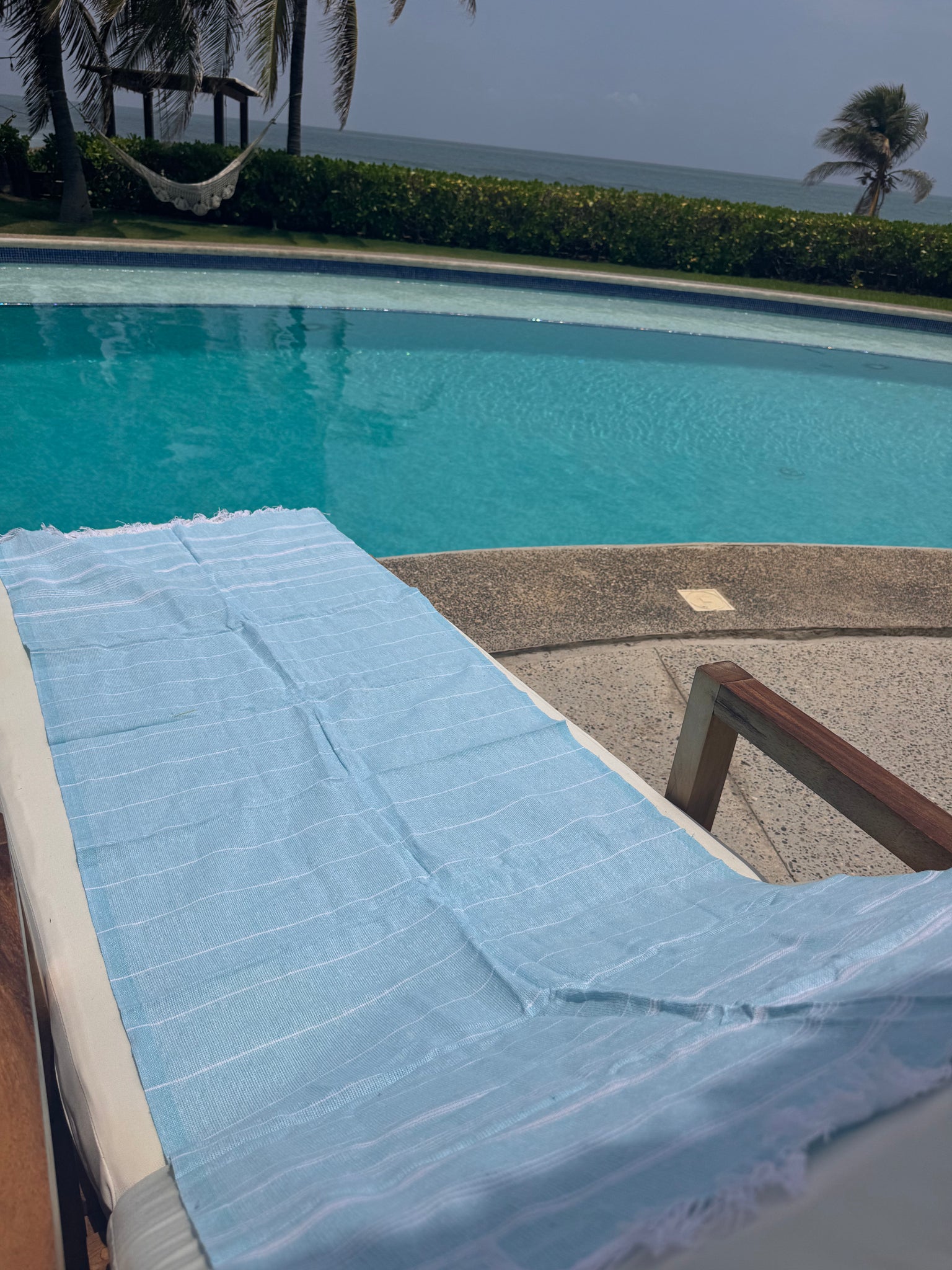 Embroidered Mexican Cotton Beach Towel | Quick Dry Travel Towel (5'8" x 2')