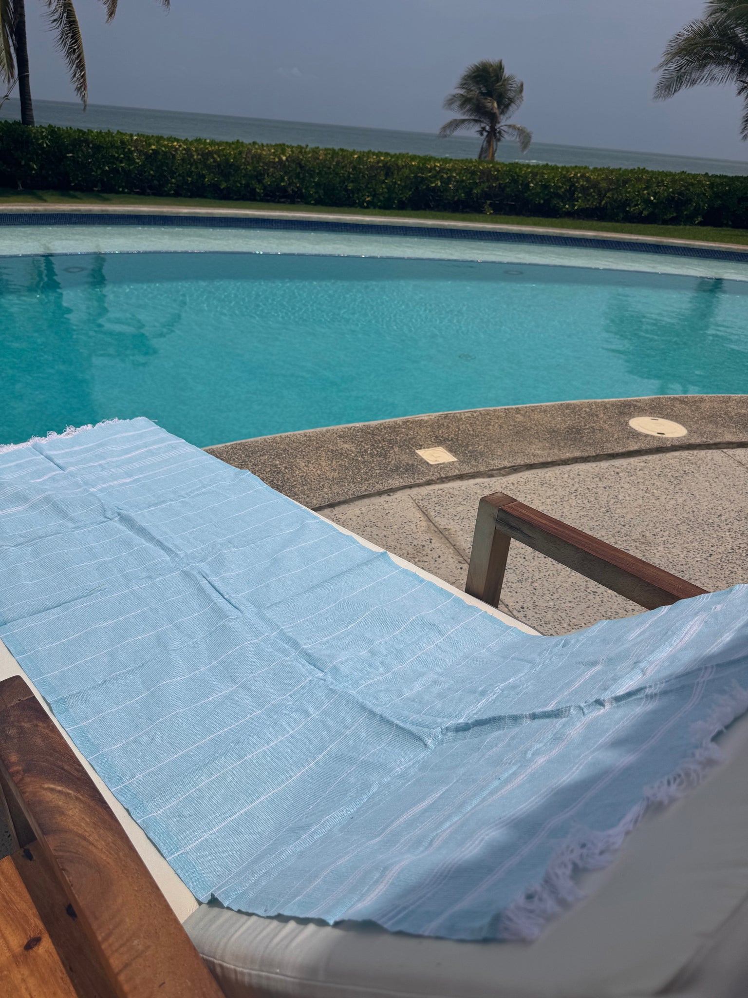 Embroidered Mexican Cotton Beach Towel | Quick Dry Travel Towel (5'8" x 2')