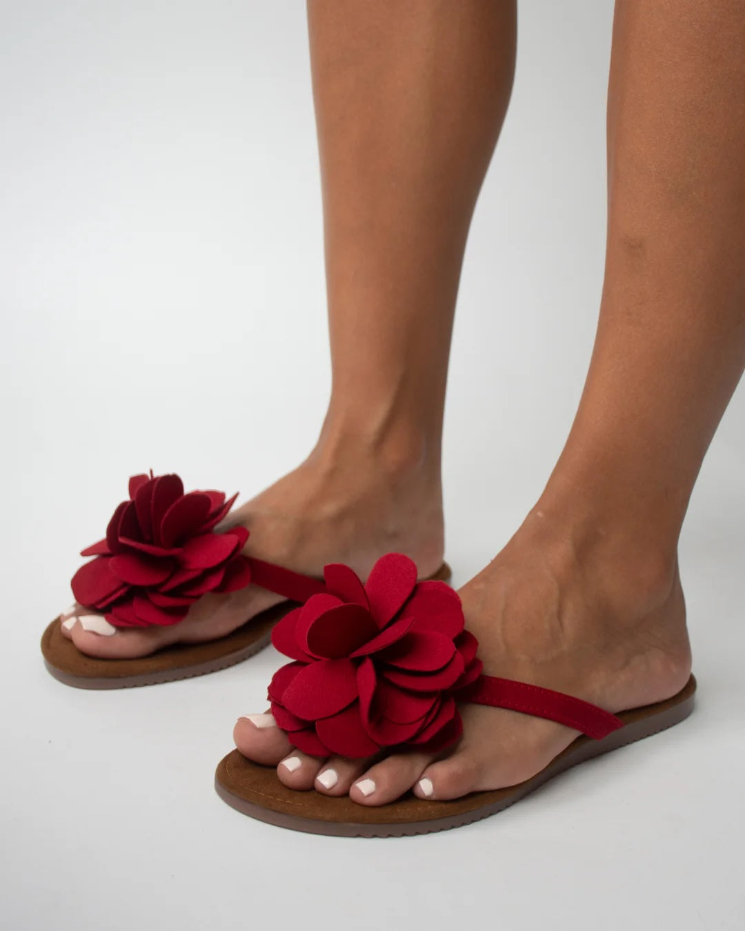 Handmade Mexican Red Flower Sandals