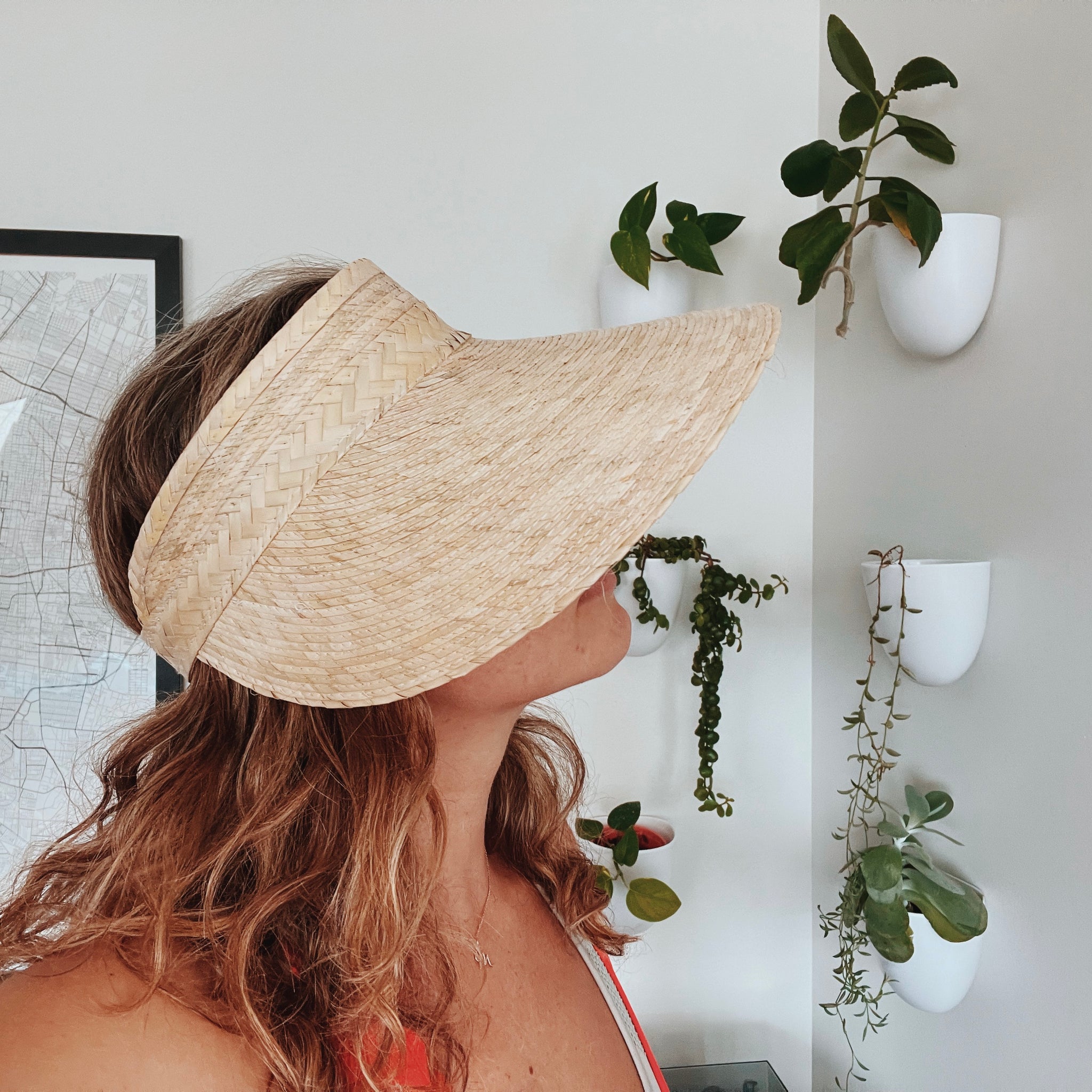 Womens Straw Beach Visor