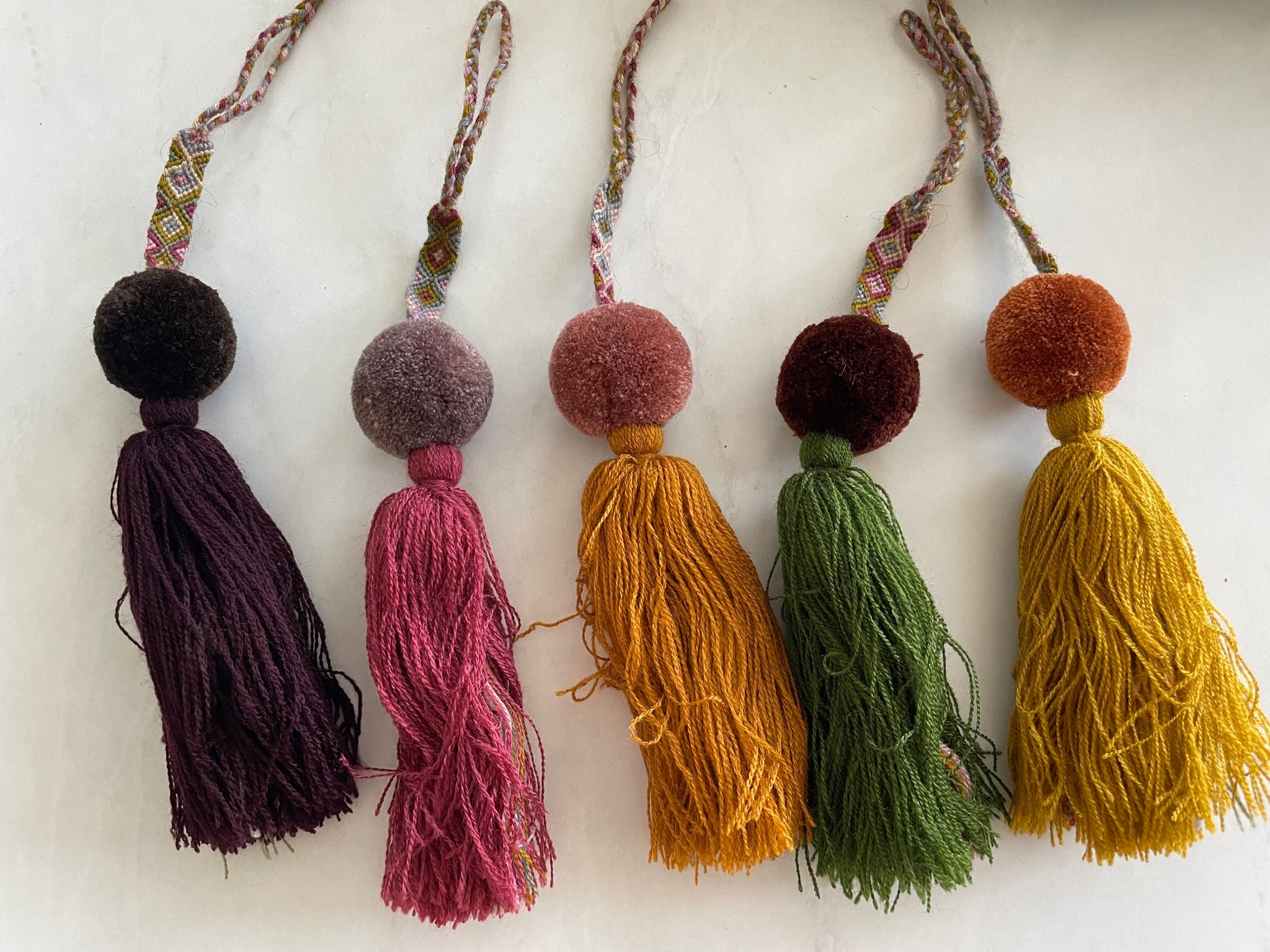 Circle tassels | colorful ornament charm | christmas tree decor