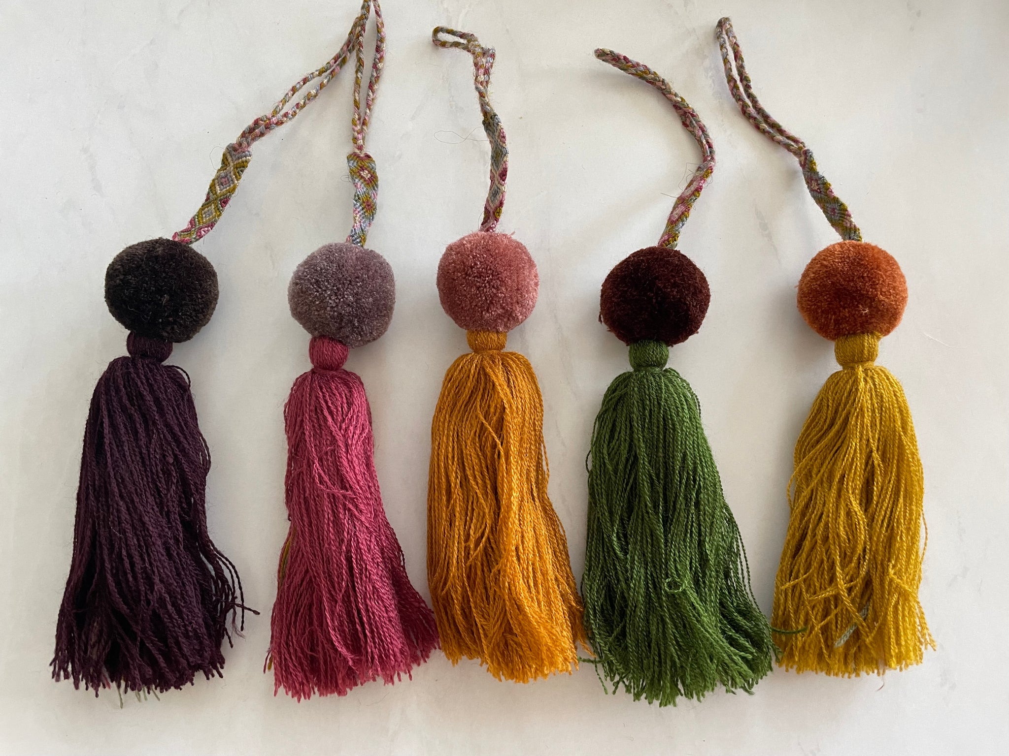 Circle tassels | colorful ornament charm | christmas tree decor