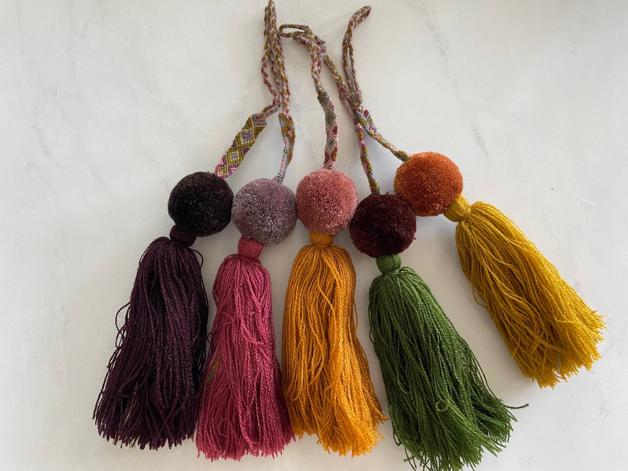 Circle tassels | colorful ornament charm | christmas tree decor