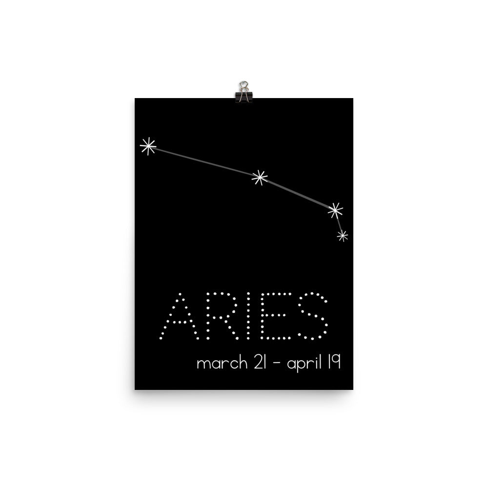Aries Constellation Zodiac Nursery Poster
