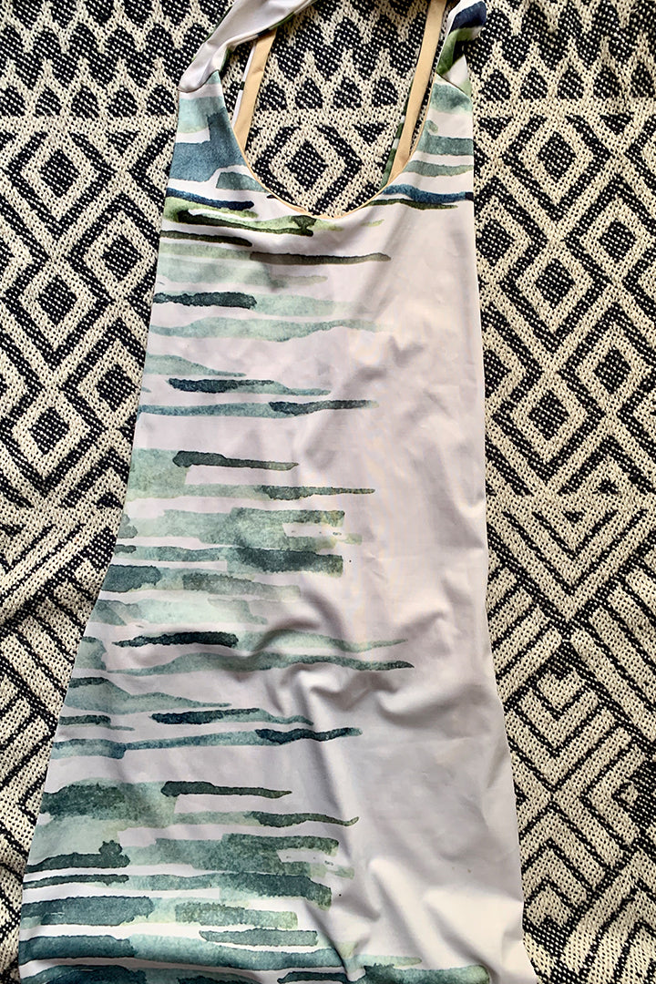 Watercolor Print Dress Coverup
